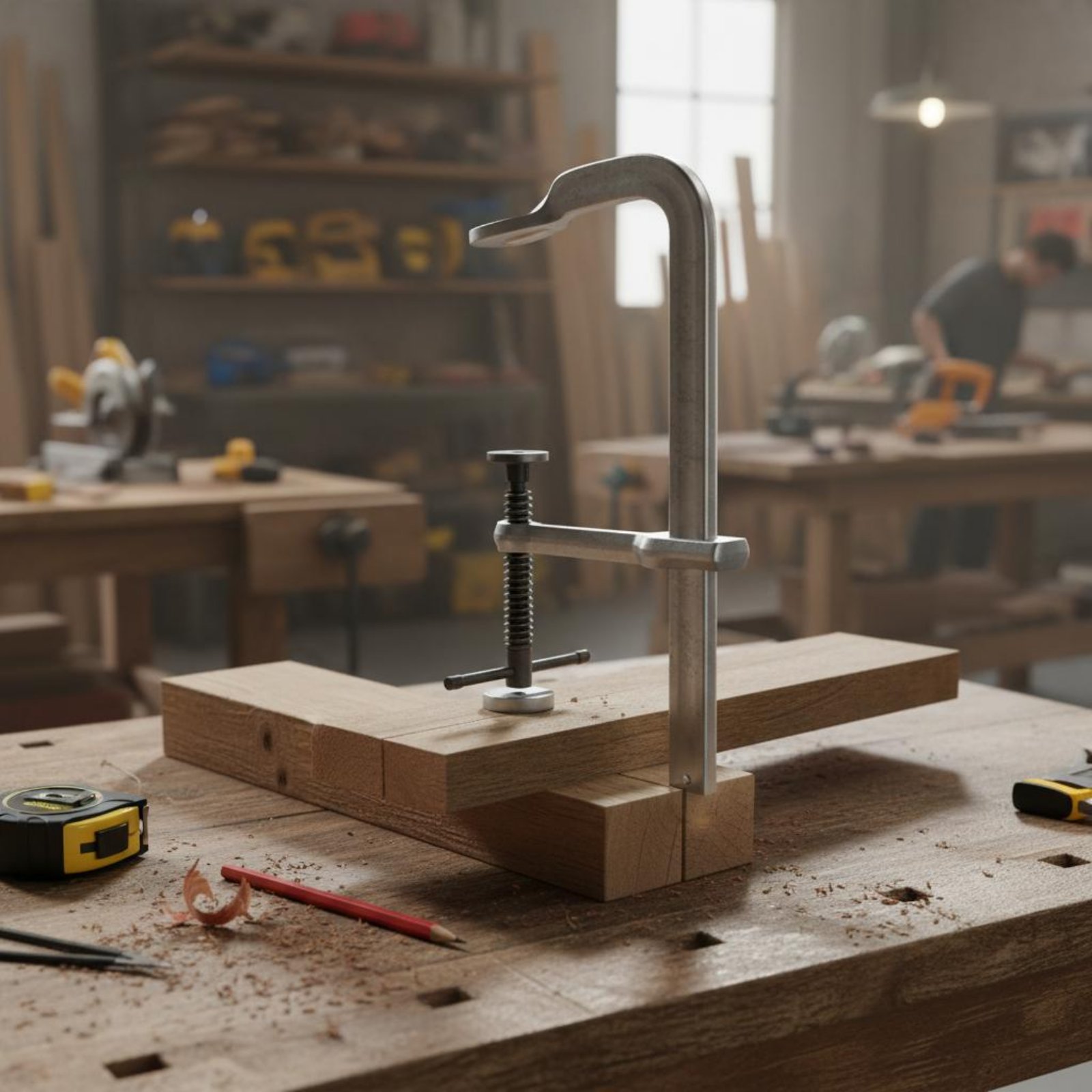 Woodworking Workshop Design - Abrazadera en F de Alta Resistencia,