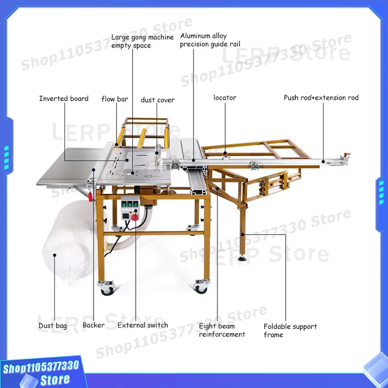 Sierra de Mesa Deslizante Port - Woodworking Workshop Design reseña y precio